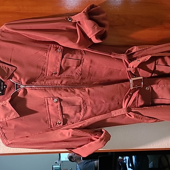 WOMANS MG COLLECTION NEW YORK PARIS DRESS CINNAMON COLOR  SIZE 10 - Picture 2 of 9